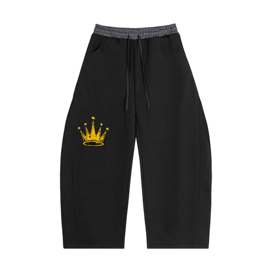Plaid Waistband Barrel Sweatpants