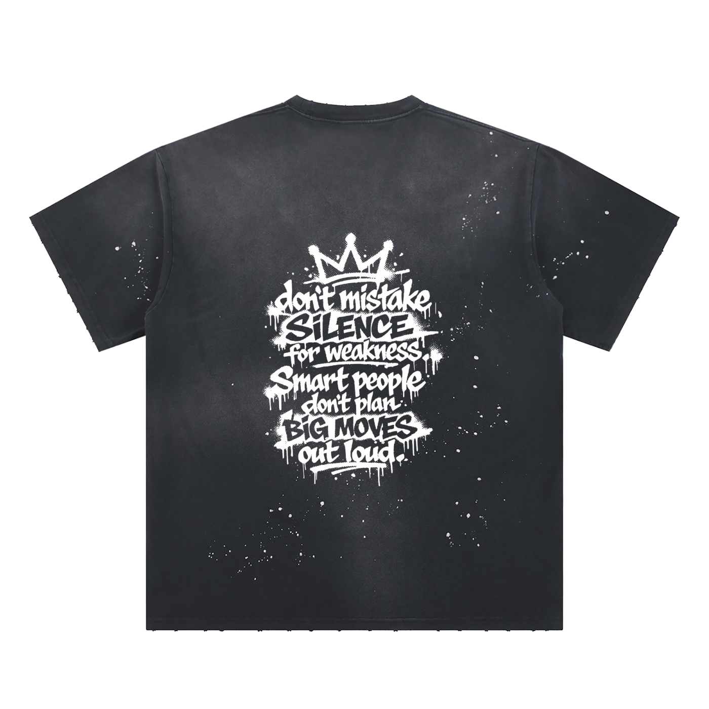 Hand-Frayed Sunfade Paint Splatter T-Shirt