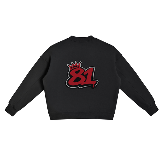 Fleece Side Slit Crewneck Sweatshirt