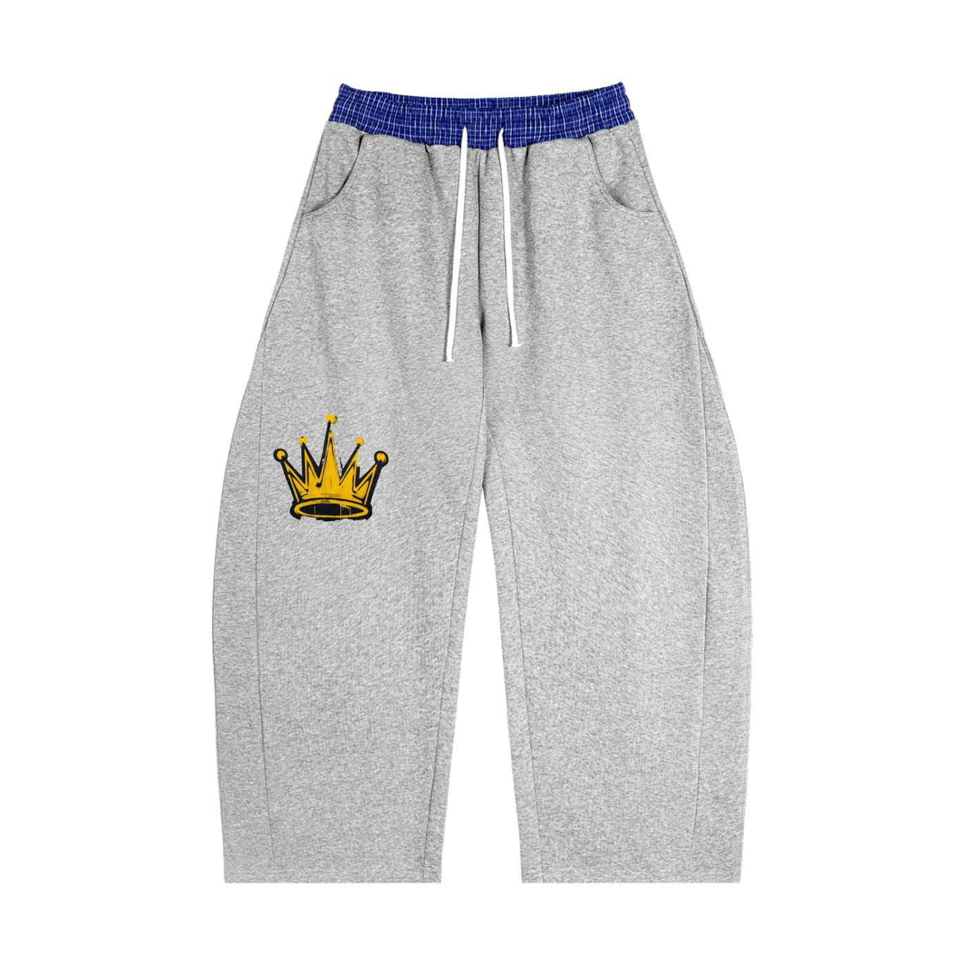 Plaid Waistband Barrel Sweatpants